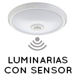 Luminarias y focos con sensor de movimiento
